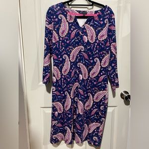 NWT paisley dress .3/4 sleeve shift dress